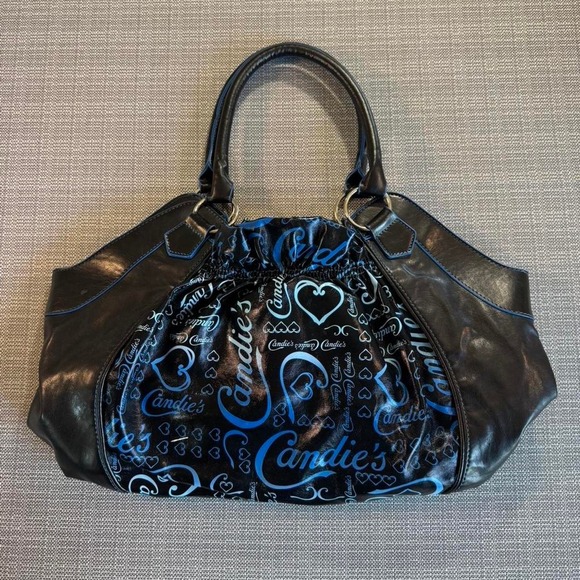 Candie's Handbags - Black faux leather Y2K  Candie's purse with blue accents